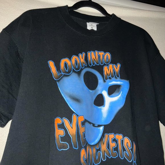 Vintage Skeleton Bob Zombie T-Shirt Look Into My Eye Sockets Halloween Size XL - Picture 3 of 6